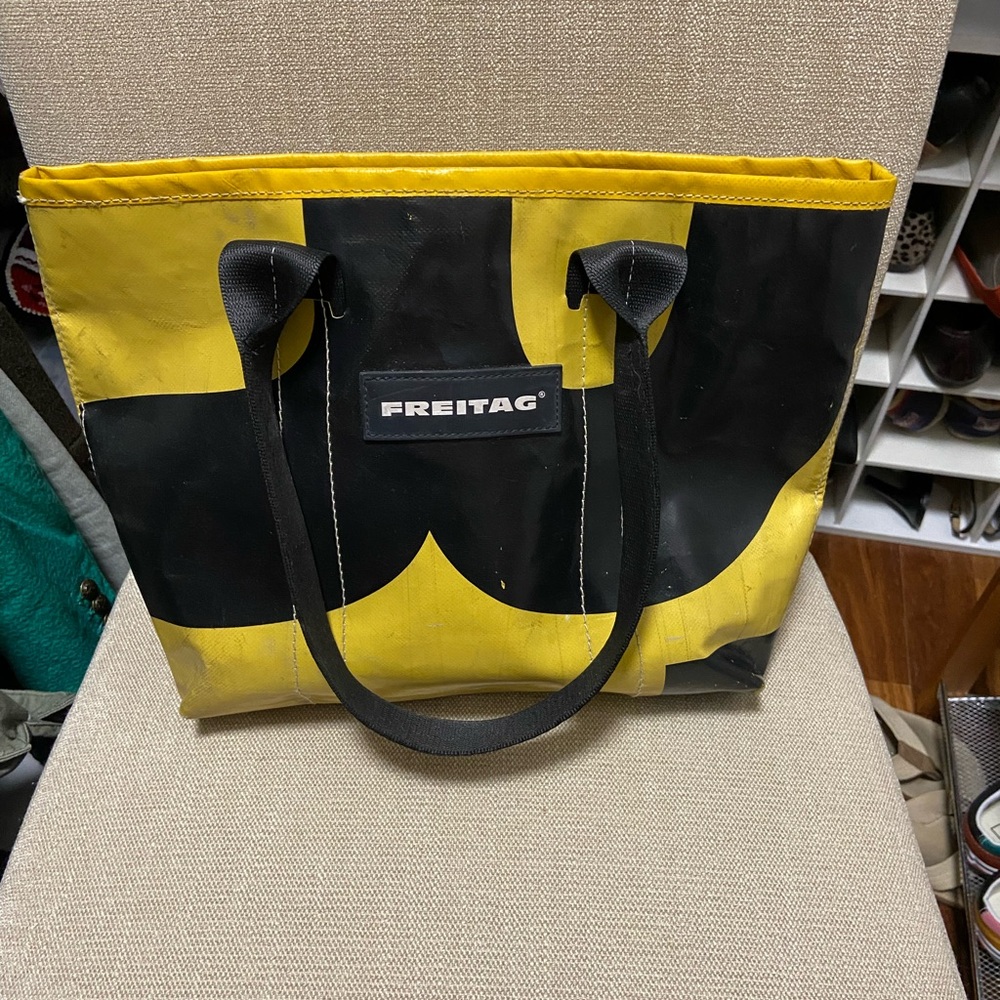 Yellow and black Freitag bag